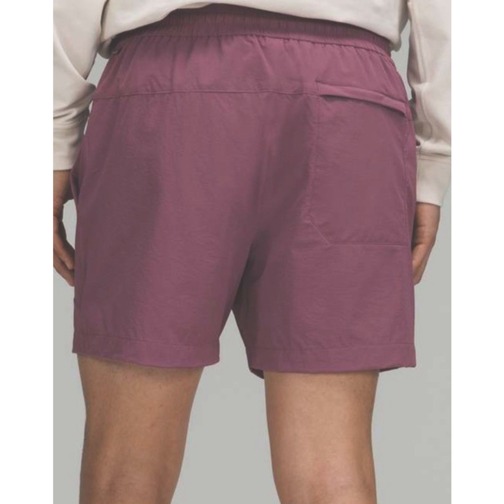 LULULEMON STRETCH RIPSTOP SHORT 6” VINTAGE PLUM COLOR SIZE LARGE WAIST 15.5”